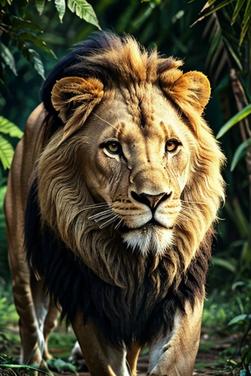 Once upon a time, there was a lion living in a jungle. He was the king of the jungle, and all the animals were afraid of him. One day, the lion announced that he would eat one animal every day so that he wouldn't have to hunt. The animals were terrified but had no choice but to obey.