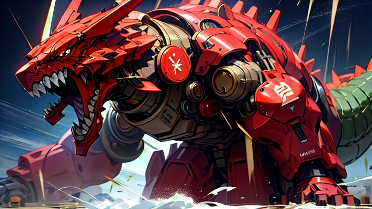 masterpiece、Highest quality、high resolution、8K、Giant dragon robot、battle