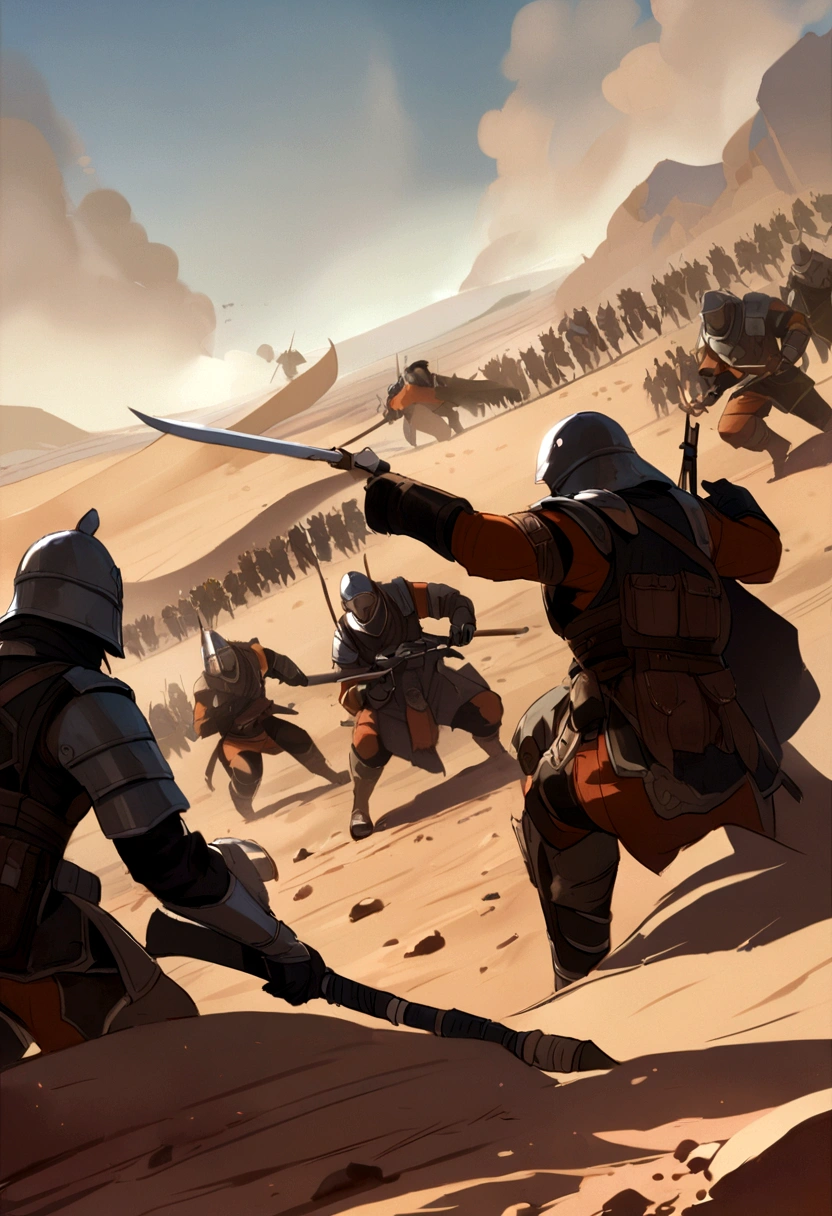 Fighting Sadhakr、Planet Dune、battlefield、Emperor's Guard