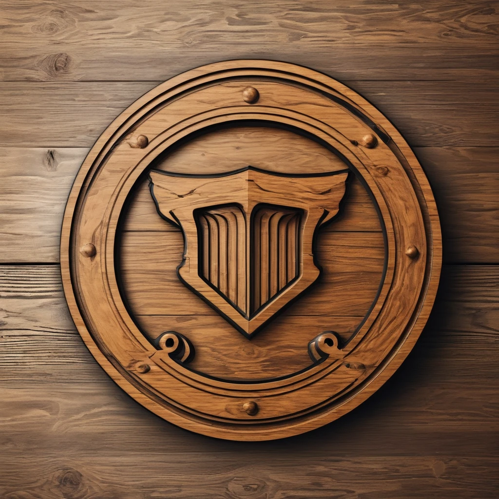 logo DIMS, Wood background,