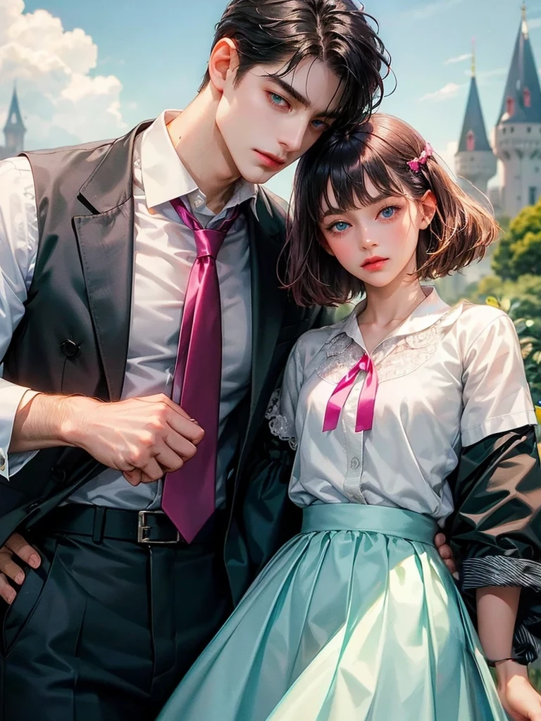 Repainting shirt. The girl wears a white shirt