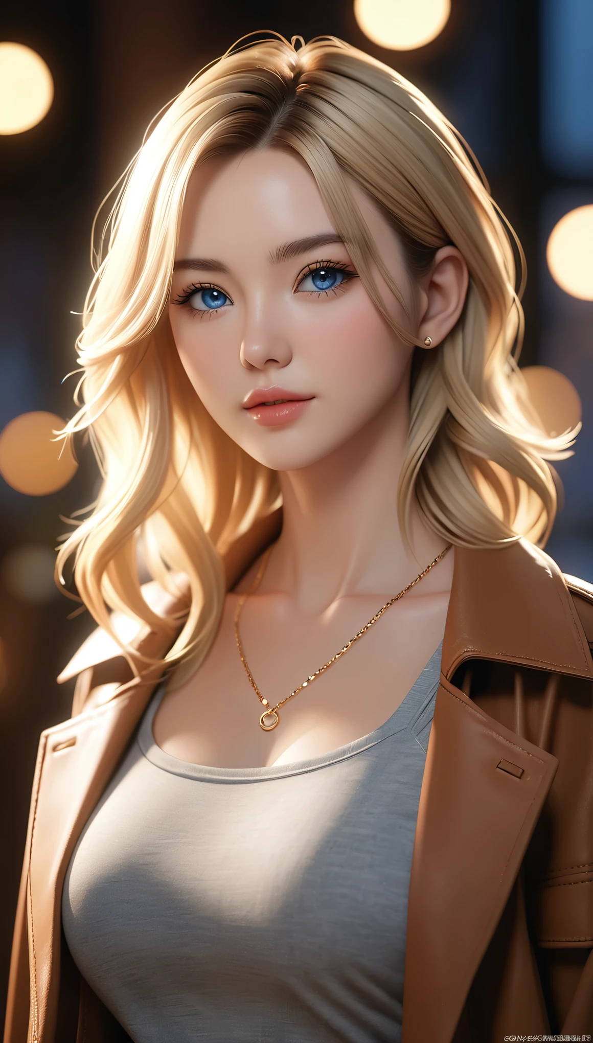 best quality, masterpiece, High resolution, portrait, actual, blue eyes, blond, Large Breasts, 8K resolution, high qualityCG, Beautiful CG, Soft Light, fashion brand image, Fashionable and casual, The Tyndall effect, lifelike, studio, Side lighting, (HD Skin: 1.2), 8K超高清, Soft Light, high quality, Volumetric lighting, confess, photography, 超High resolution, 8K, Bokeh, Shallow depth of field