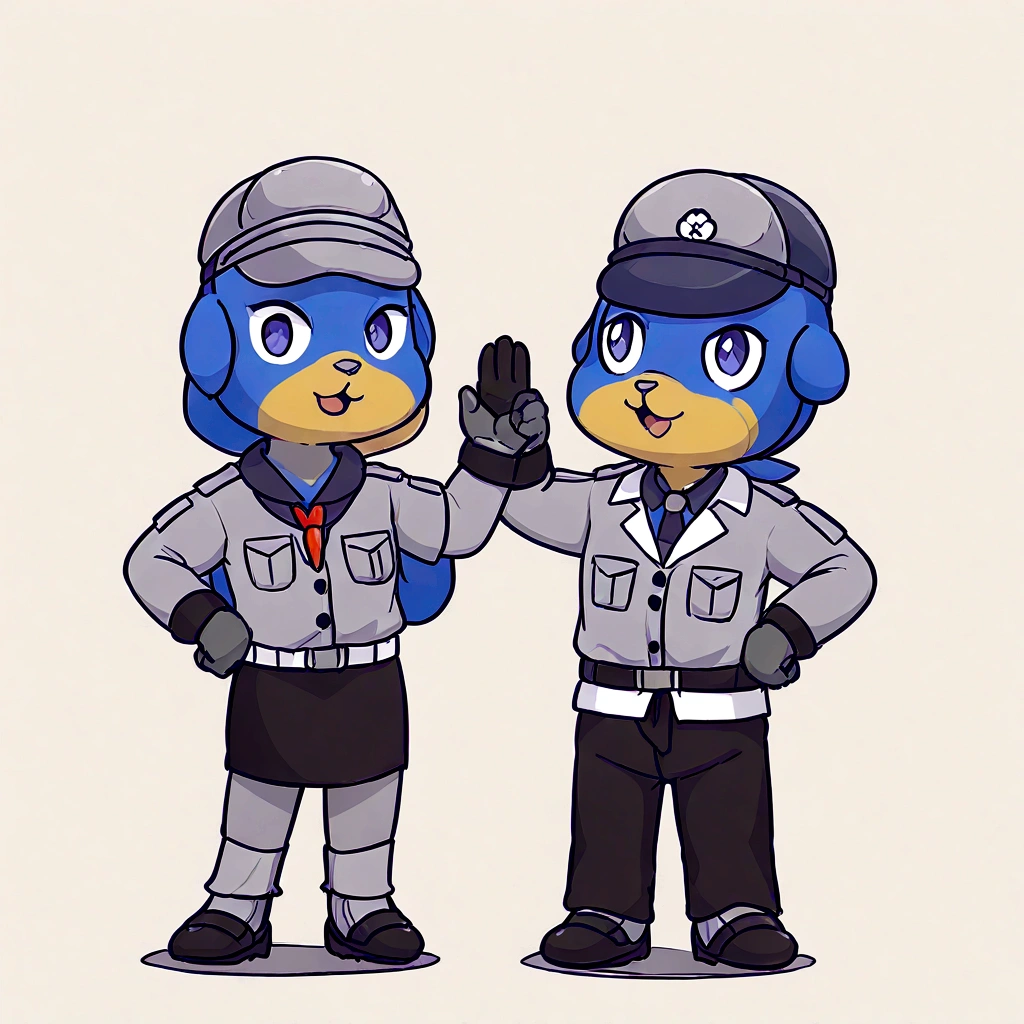 Cassowary mascot, use police suit