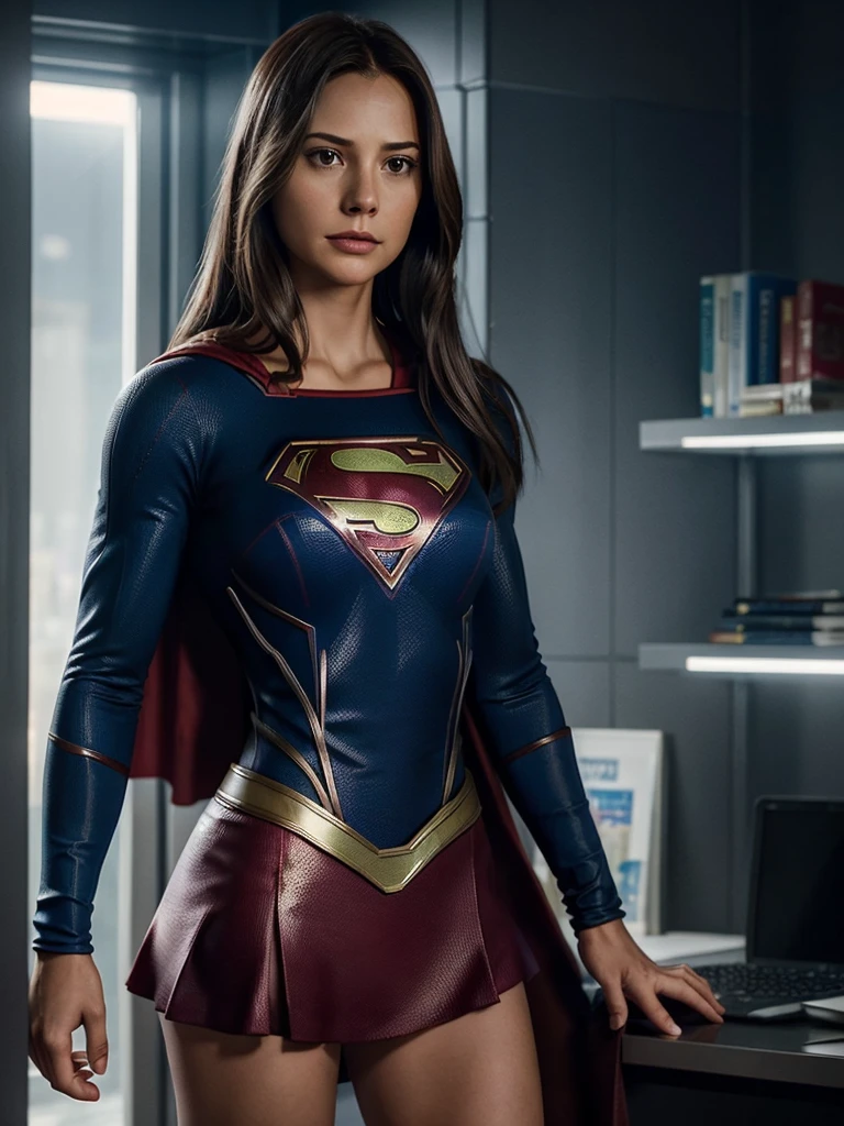 Create a captivating story involving Supergirl navigating her dual life as Kara Danvers, a diligent journalist, and her role as the powerful superhero protecting National City. Highlight her internal conflicts, relationships with friends and family, and the challenges she faces balancing her human vulnerabilities with her Kryptonian powers. Explore themes of identity, responsibility, and heroism in a modern world.