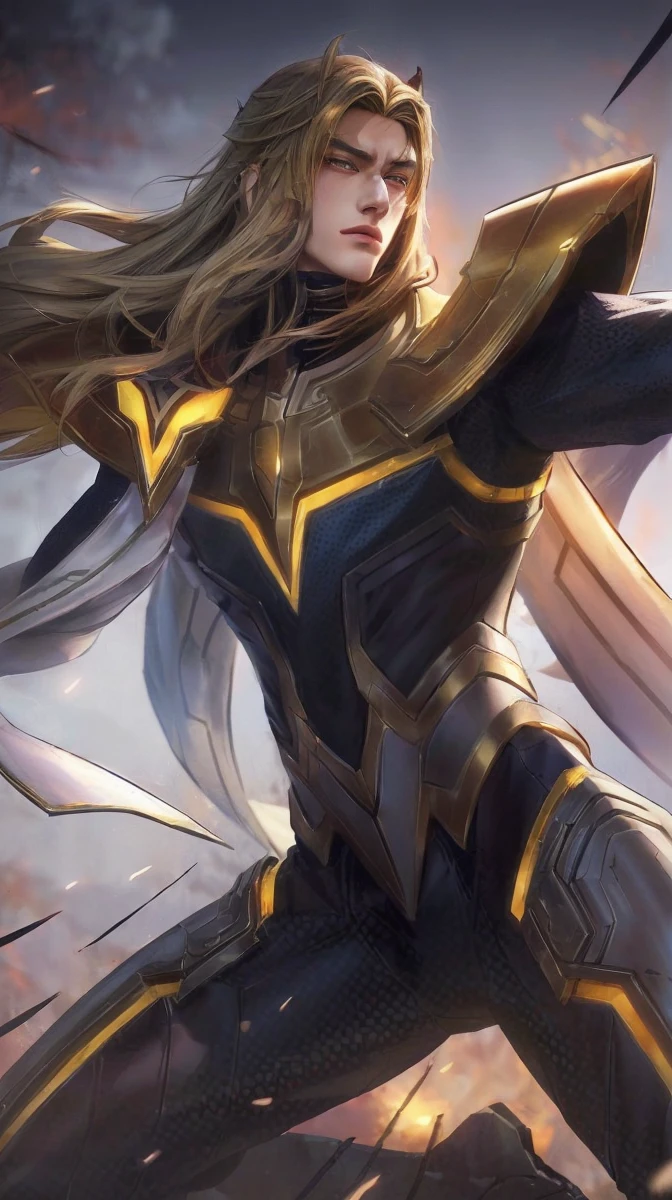 anime guy, male anime style, digital anime illustration, anime style character, anime realism style, handsome japanese demon boy, detailed anime character art, detailed digital anime art, realistic anime artstyle, artwork in the style of guweiz, anime style portrait, handsome anime pose, made with anime painter studio, tattoos, handsome, hand behind his head