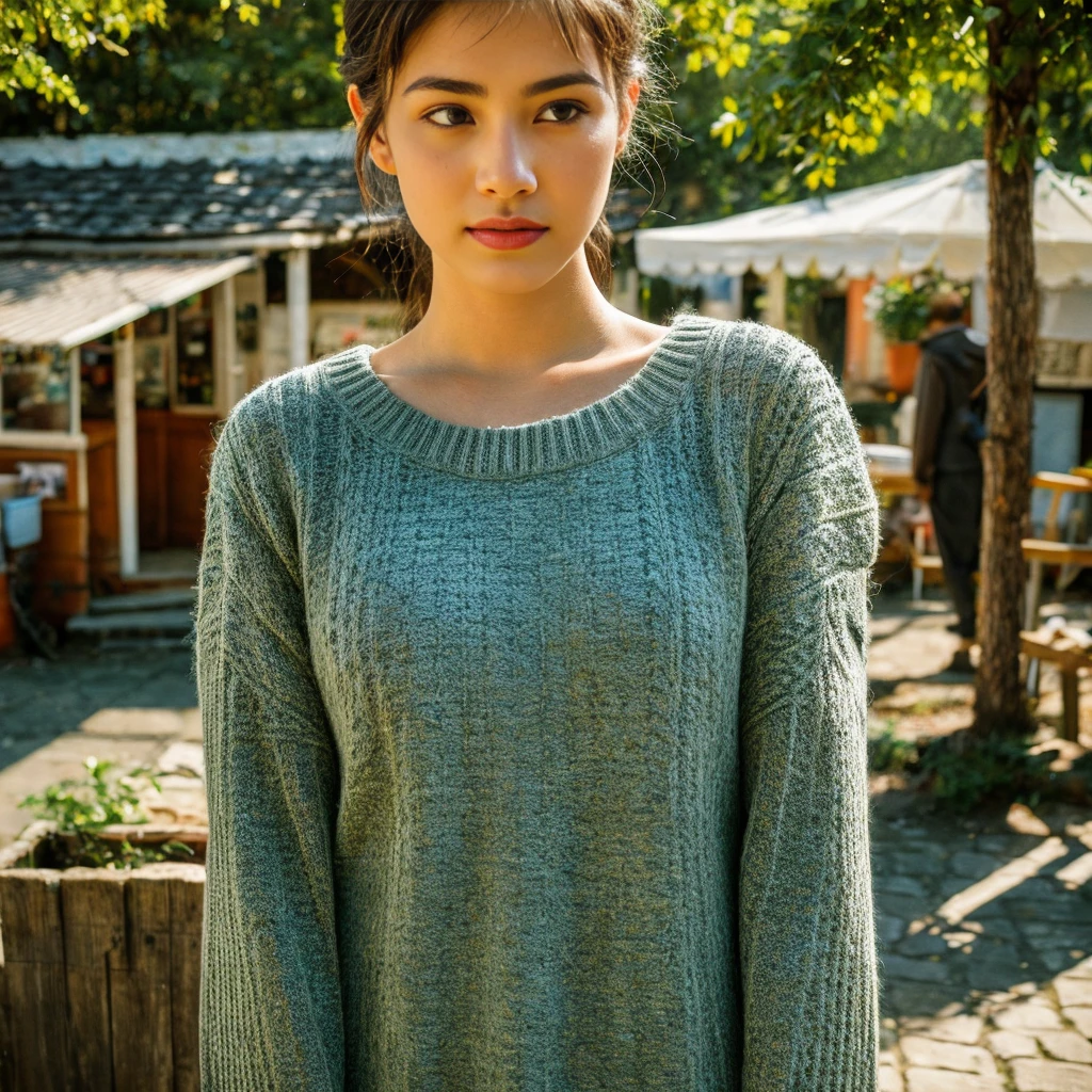Semi-realistic and Emotionally Rich: Focus on expressions and body language to convey deep emotions.
Color Palette and Lighting: Use warm, natural tones for the village scenes. Employ vibrant, high-contrast colors for Rafael's scenes to highlight his deceptive nature.
Texture and Detail: Add fine textures to depict the simplicity of village life. Include intricate details in the characters' expressions and clothing to enhance their personalities and emotions.
。 High resolution, masterpiece, Highest quality, Intricate details, Very detailed, Clear focus, Delicate skin, practical skin texture, texture, Delicate eyes, Professional, 4K, Shot with Canon, 85mm, Shallow and deep, Kodak Vision Color, Exactly, Very detailed, photograph_\(Extremist\), photographpractical, practical, Post-processing, Maximum details, Roughness, Real Life, Extremist practical, Photorealism, photographgraphy, 8K Ultra HD, photographgraphy