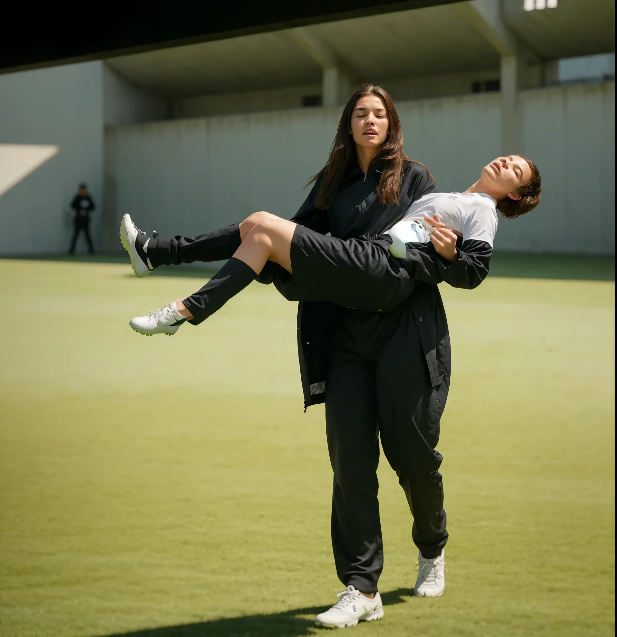 soccer material on a lounging man's body