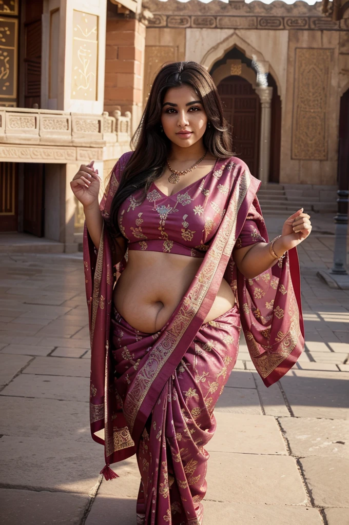 1 Heavenly beautiful and goddess beauty cute and sweet looking face Arabian female in front of Forbidden City, China, Heavenly beautiful Overweight, Heavenly beautiful Extremely fat, Heavenly beautiful and attractive Chubby figure , Heavenly beautiful looking and eye catching luxury style Kancheepuram Saree , reaching out, Heavenly beautiful Arabian woman, 16k, High resolution, masterpiece, highest quality, fine skin, outside view, Realistic Photograph