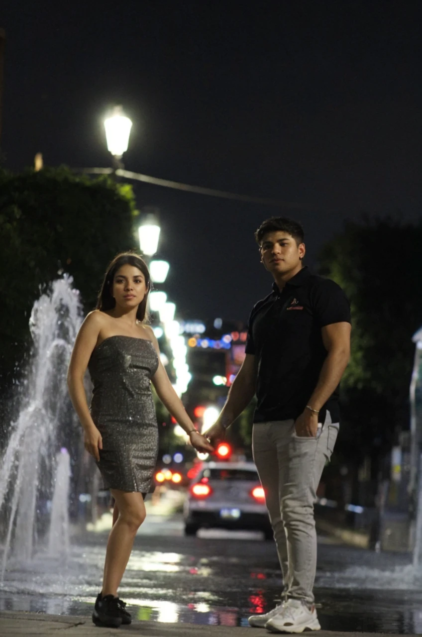 The background unfushes it and adds more lights and highlights the couple
