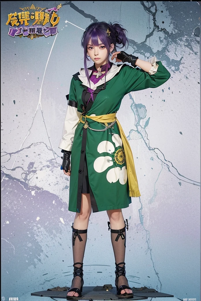 1girl, guren, purple hair, realistic