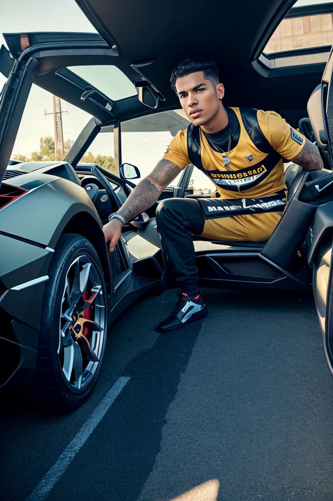 Make a boy video who driving Lamborghini