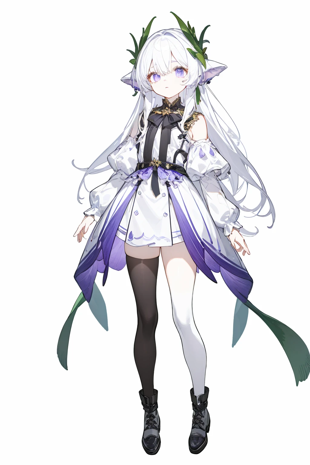 masterpiece, Best lighting, (((Super detailed))), Highest quality, lilac, Forest Fairy, Lily of the valley, ((The Mysterious Forest Boy)), Perfect Anatomy,  Cute Boys, Great body, The perfect proportions,  (((vtuber-fullbody)), No background, Blank Background, ((((((White Background)))))))