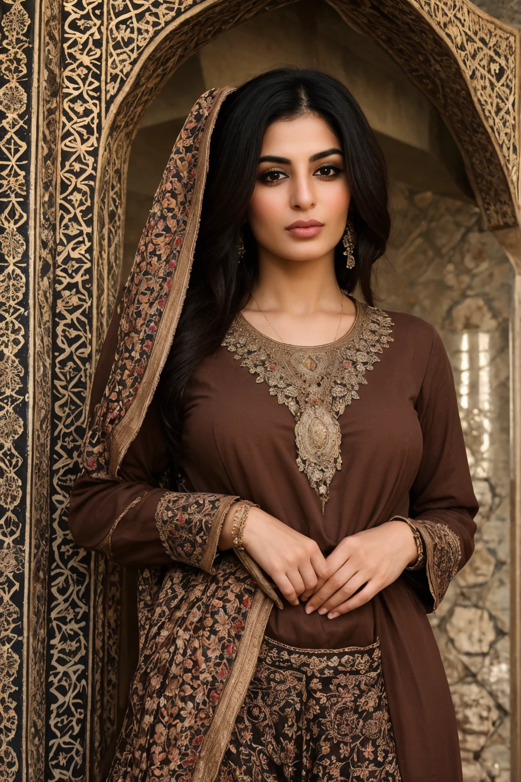 Beautiful 30yo Iranian woman in a dak theme