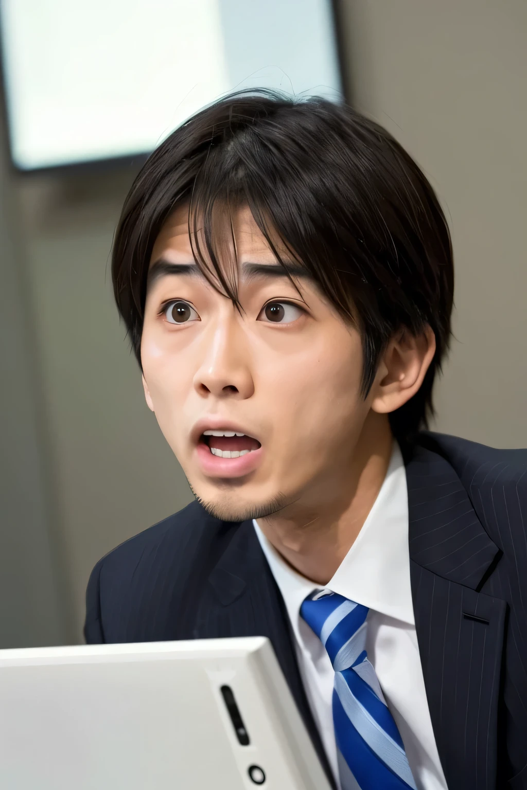 "Surprised",Japanese,male性,suit,company employee,Surprise,Cartoonish,Expressive,surprise,shock,Gaaah,Face Zoom,1 person,male性,male,Astonishment,