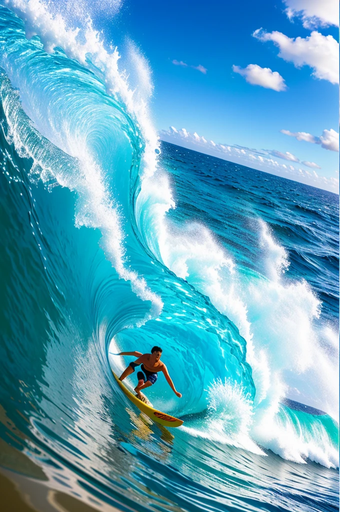 Multiplayer, surf, Thrilling, Vision, Ocean, wave, Ocean洋, Bubbles in the background, High quality, Realistic Effects