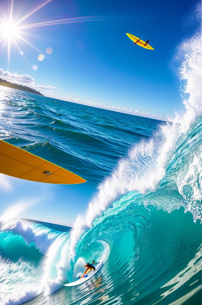 Multiplayer, surf, Thrilling, Vision, Ocean, wave, Ocean洋, Bubbles in the background, High quality, Realistic Effects