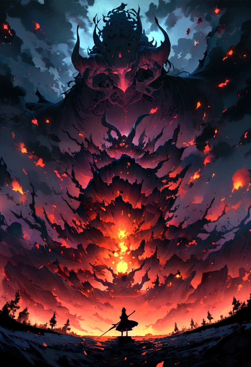 Japanese Yokai「Zong Xuanhuo(Sogenbi)」Please draw。Zong Xuanhuoは、A pale fireball-like monster floating in the night sky.、They often float through the sky emitting a mysterious light.。Its appearance is amorphous、Changes shape as the flame flickers。The background is set to a dark night sky and a quiet rural landscape.、Zong Xuanhuoが不気味に漂うシーンを描写してください。Create an overall mysterious and slightly scary atmosphere.。