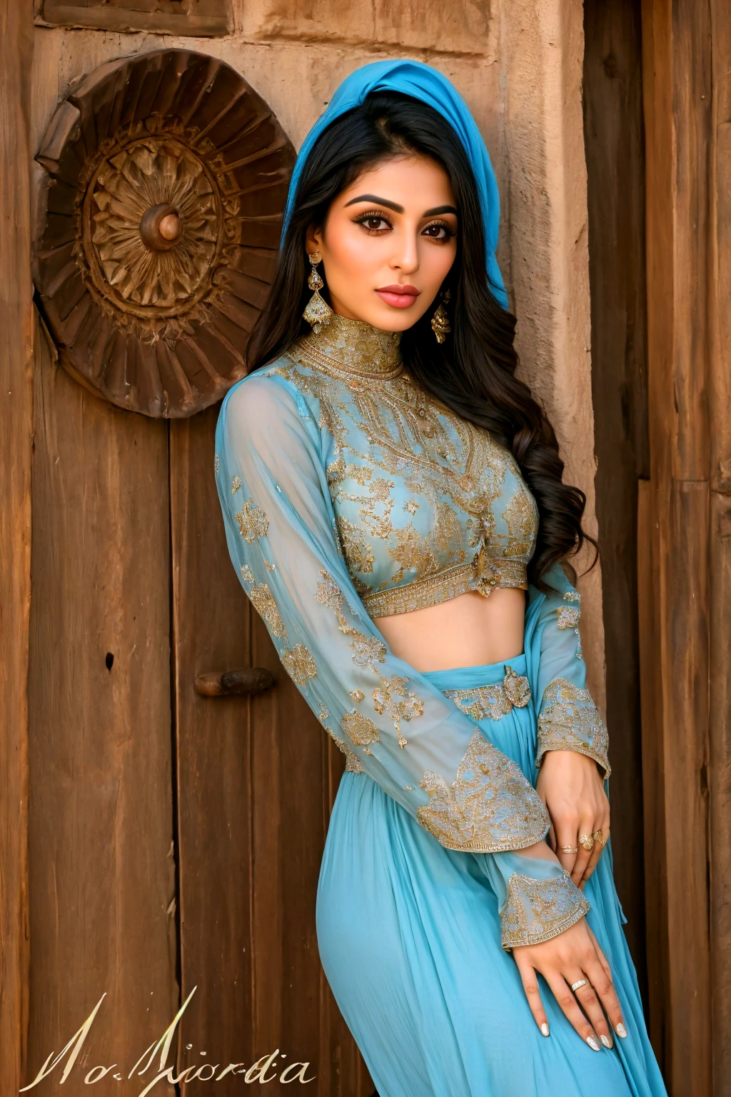 Beautiful 30yo Iranian woman in a dak theme