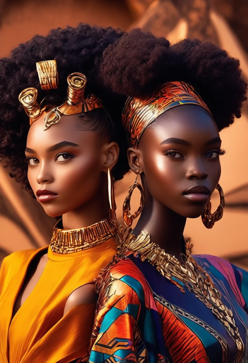 show different types ofvery modellike late teens young adultalmost fashion magazine cover looks models like african wakandan couple epic regal striking beautiful lovely very wakandan equisite lovely lookin even in rich vivid colors also afro futurist afro modern wakand look