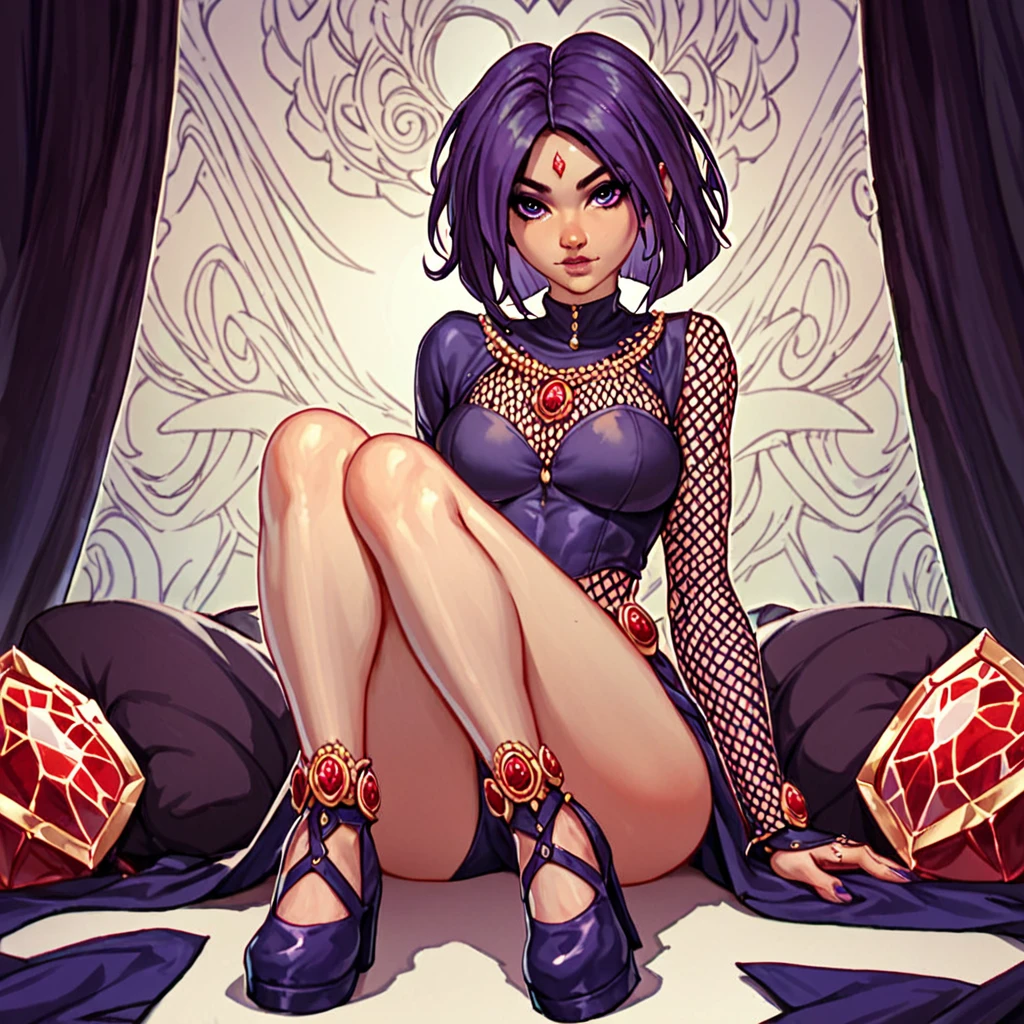 score_9, score_8_up, score_7_up, score_6_up, score_5_up, score_4_up, source_anime, raven sitting, ((gemstone))