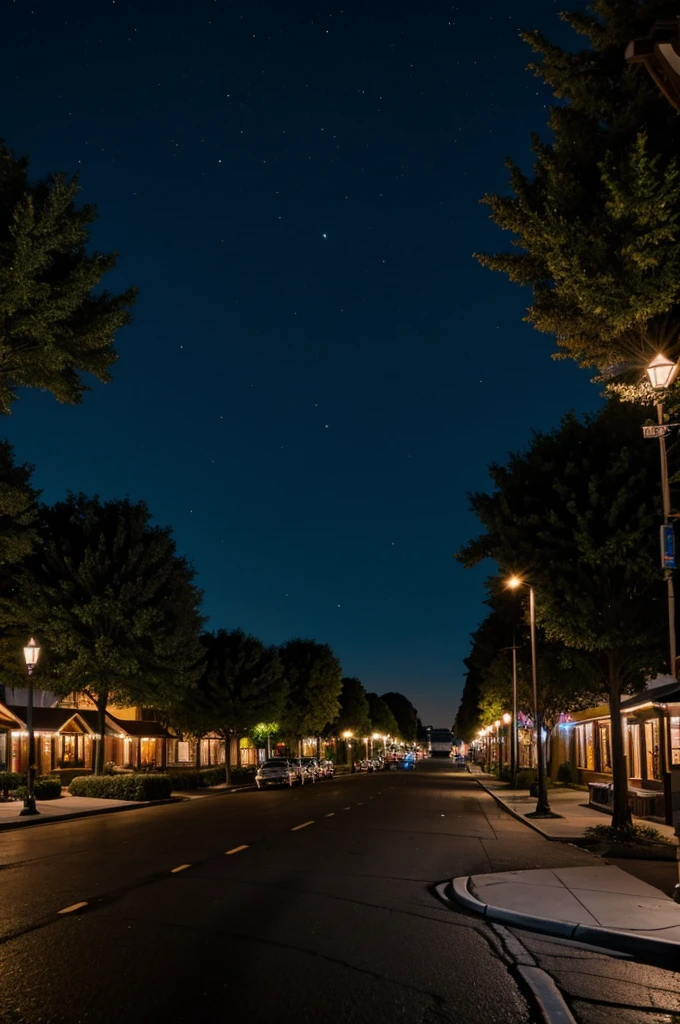 neighborhood at night 