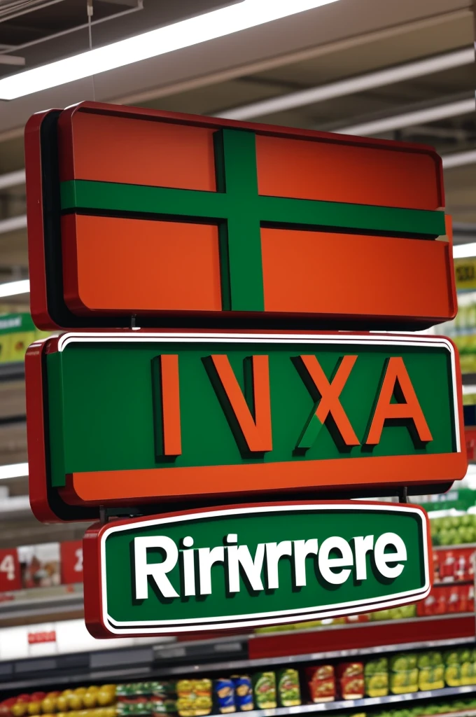 supermarket logo. Takes by Name "Rinde Max" I want it in a complementary color palette between red and green.