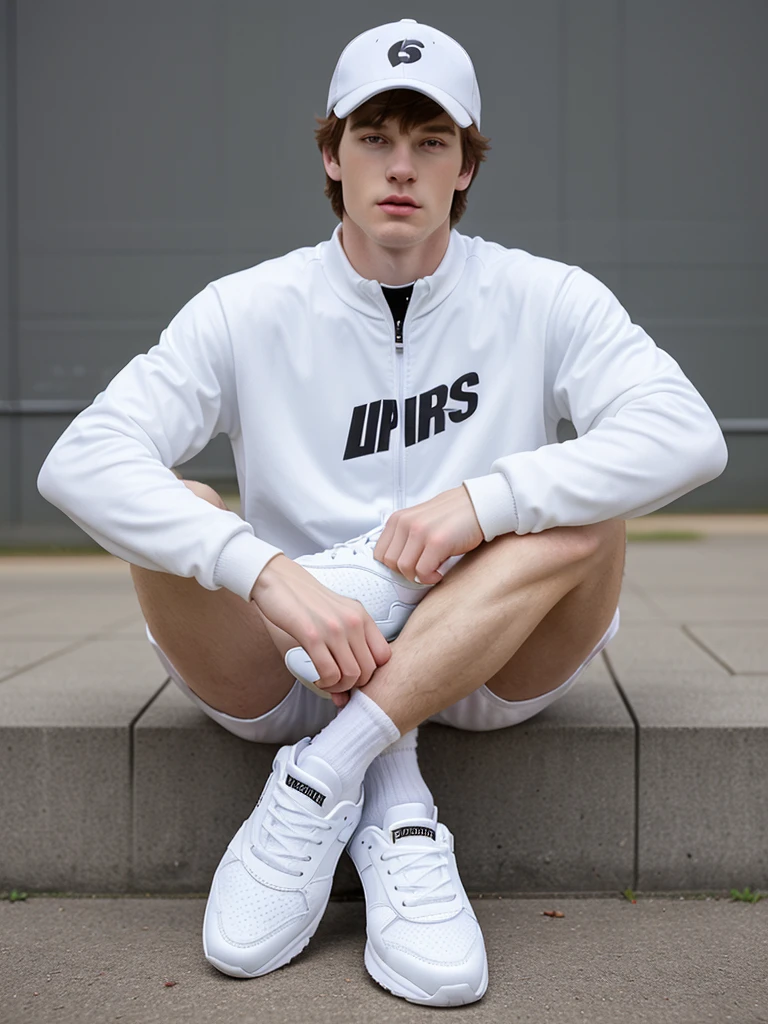 Half-old but cute white sports shoes for men