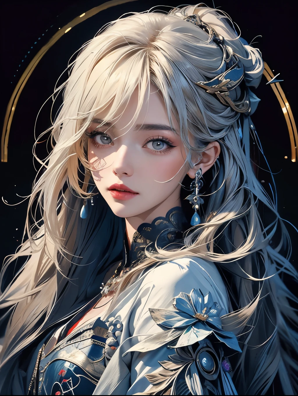 (masterpiece,Top quality,Best quality,Official Art,Beauty and aesthetics:1.2),(1girl:1.3),(Fractal Art:1.3),