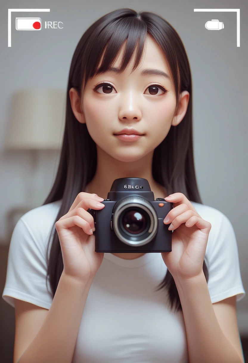 A cute girl, 3D cartoon character, vivid color, portrait, super sharp, super detailed, girl with long hair, Asian , ((face looking camera))