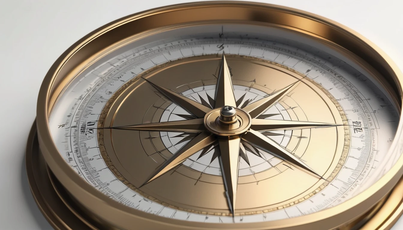 a highly detailed compass, isolated on a plain white background, geometry tool, intricate design, metal texture, vintage style, brass, gold, sophisticated, (best quality,4k,8k,highres,masterpiece:1.2),ultra-detailed,(realistic,photorealistic,photo-realistic:1.37),HDR,UHD,studio lighting,ultra-fine painting,sharp focus,physically-based rendering,extreme detail description,professional,vivid colors,bokeh