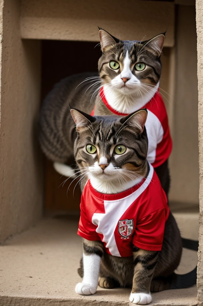 A cat wearing a Peru shirt named after Kike
