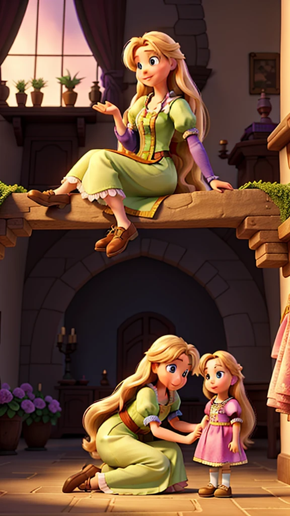 Rapunzel and her daughter