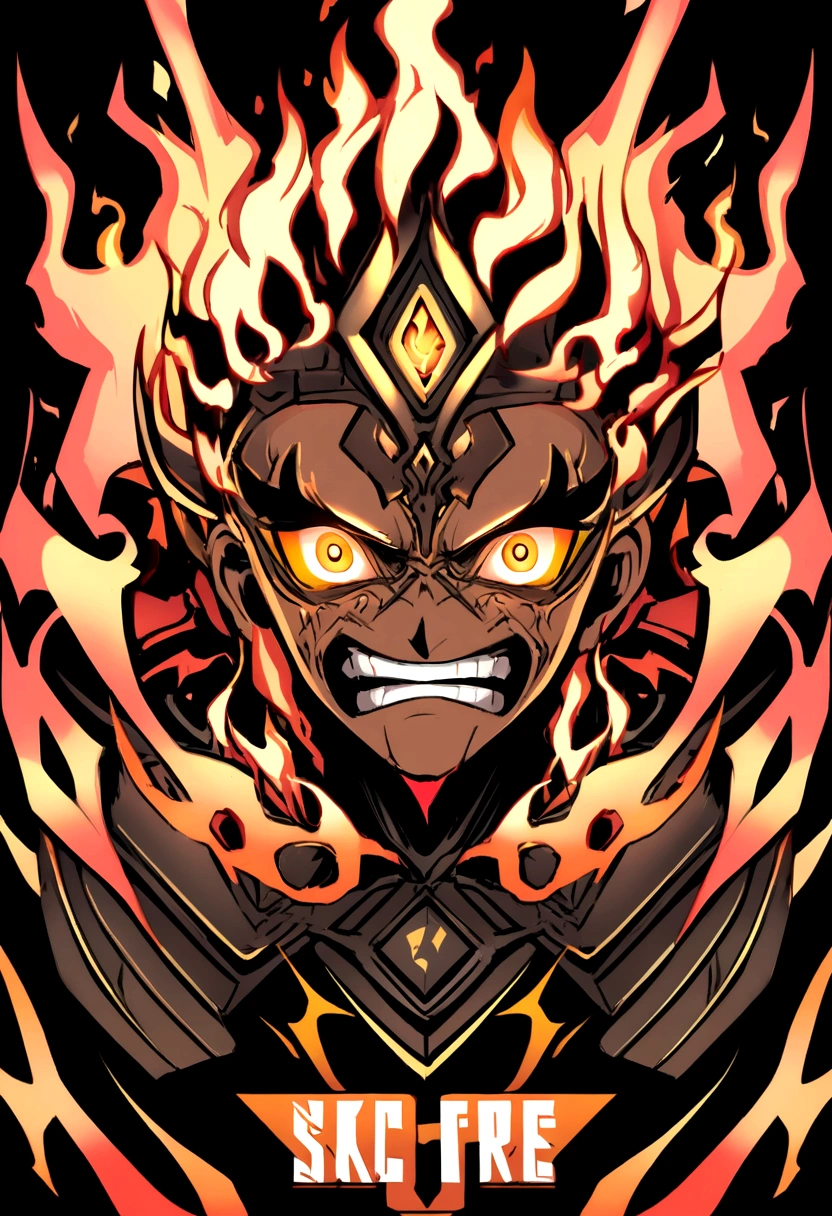 esport logo, Landak scary expression pose portrait, lightning and fire element, with the words "DOV" Illustration style black background, shield shape