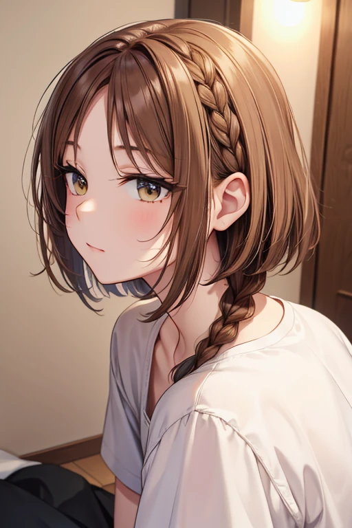 Short hair、Hair Color: Brown、Braid、Massage