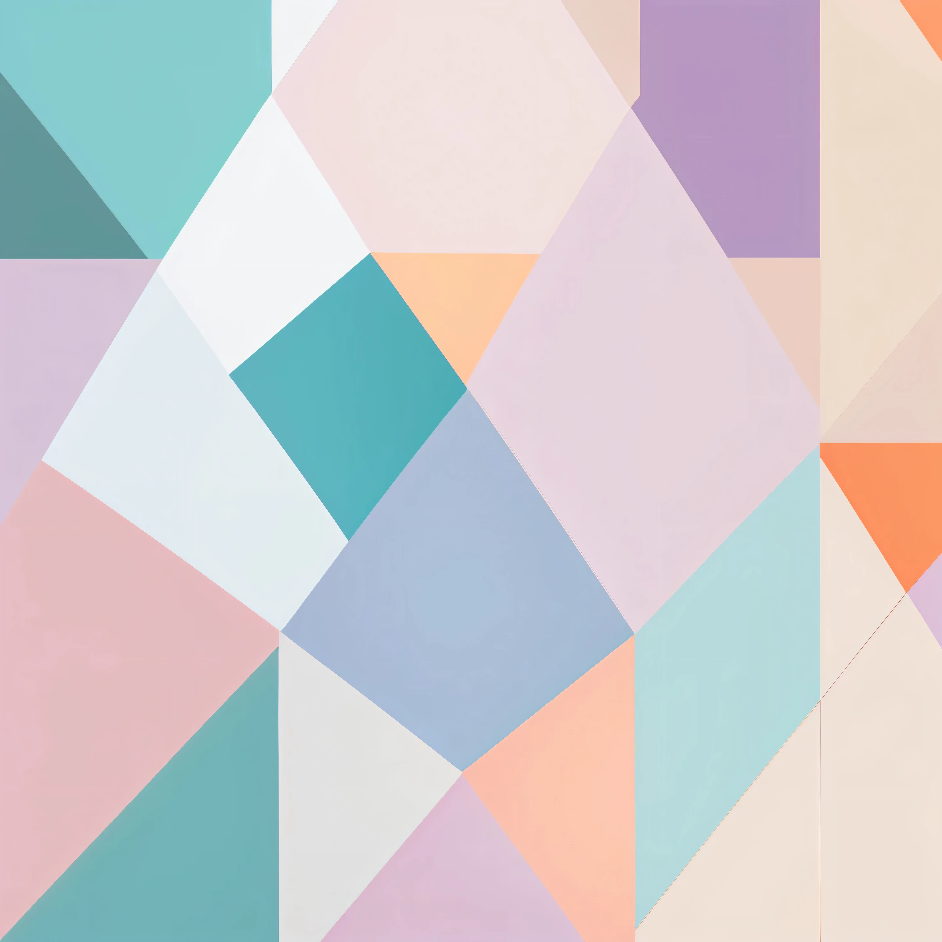 pattern of geometric forms in different positions in different pastel colors background, minimalist style
