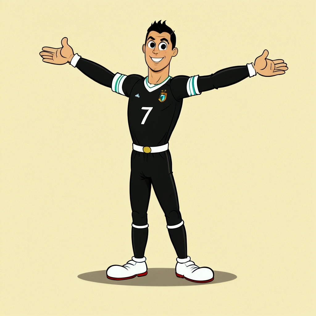 (rubber_hose_character:1.3) cartoon,cristiano ronaldo
