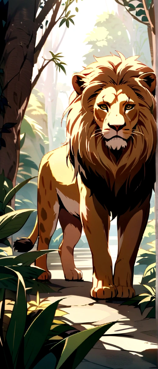 Once upon a time, there was a lion living in a jungle. He was the king of the jungle, and all the animals were afraid of him.