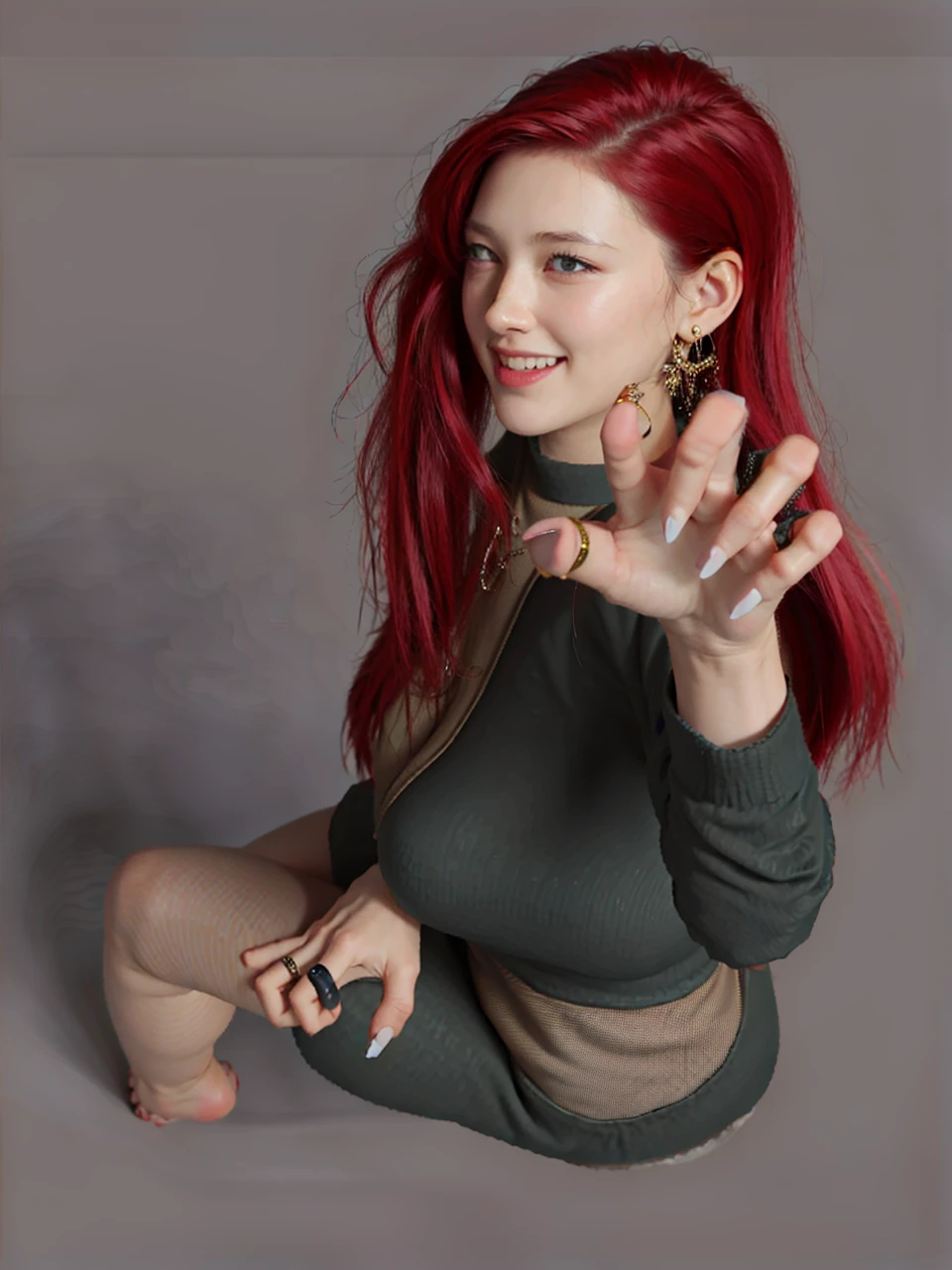 1girl,sweater,white background,