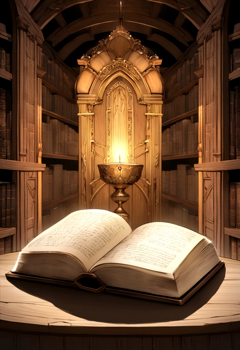 "please, Creating high-resolution images of the Bible that capture the grandeur and spiritual importance of this sacred book. The image is聖書の歴史的、Must convey religious significance, Present it with dignity and respect. Use soft lighting to highlight the details on the cover and pages, Emphasizing texture and aging, Where applicable. Place your Bible in a place that evokes a sacred environment, Like the wooden shelves of an old library and the illuminated altars. Use subtle colors、You need to use typography, Presented, Must be elegant and discreet. The image is、It should inspire reverence and a spiritual connection to the words and teachings of the Bible.。."