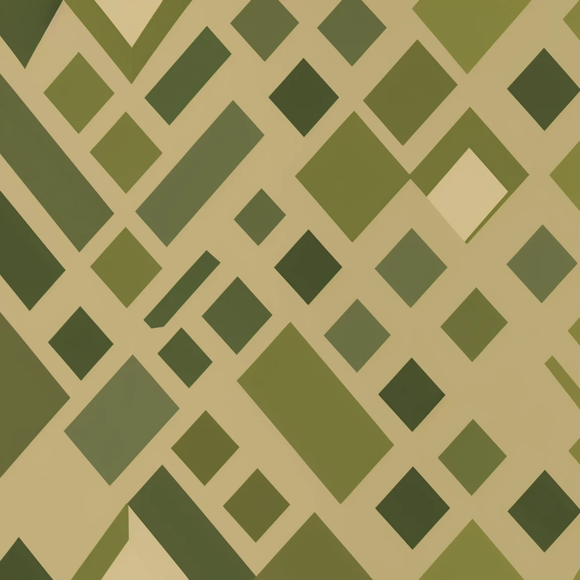 pattern of geometric forms in different positions in different olive and cornsilk colors background, minimalist style