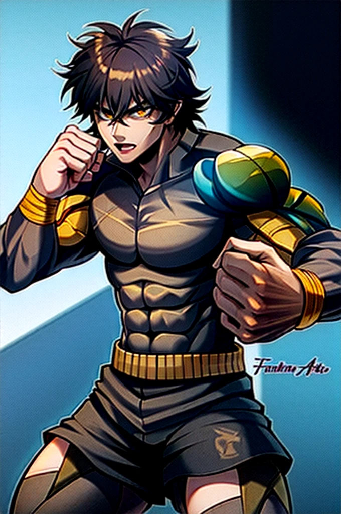 ((illustration)), (best quality)), ((masterpiece)), (detailed), ((night)), teenager, solo, 1boy, male focus, black trench coat, short hair, black hair, spiky hair, jeans, rubber shoes, cityscape, lineart, thick lines, itadori, itadori_yuuji, hair bangs, muscular, turtleneck
