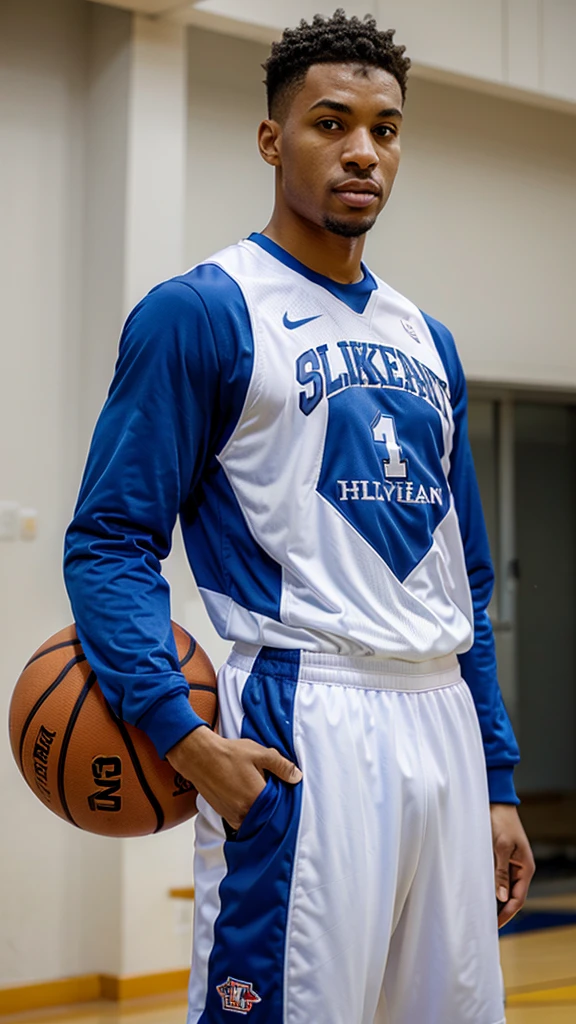 man wearing basketball suit
