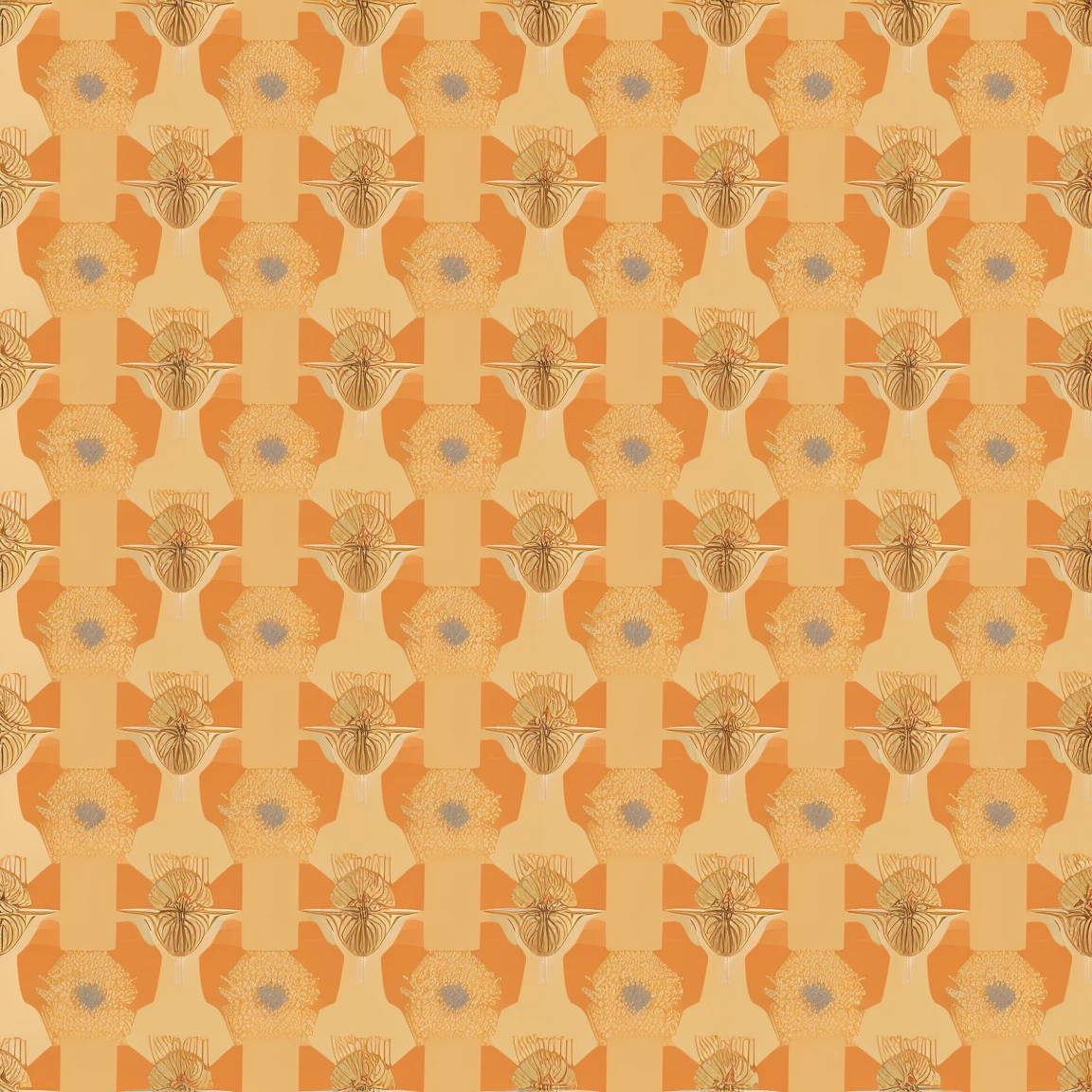 pattern of geometric forms in different positions in different tawny and cornsilk colors background, minimalist style
