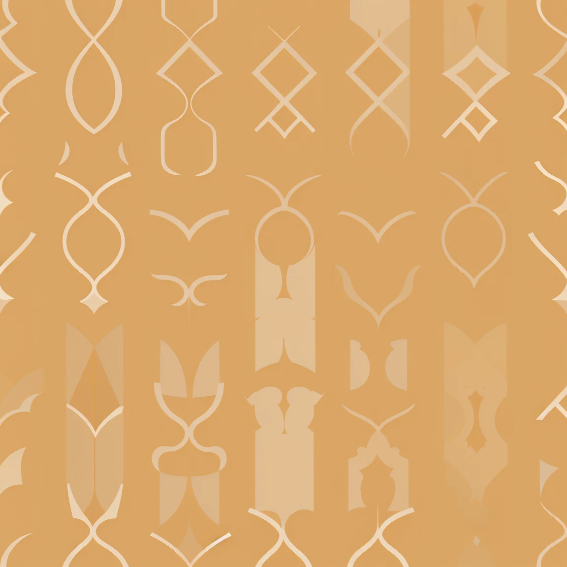 pattern of geometric forms in different positions in different tawny and cornsilk colors background, minimalist style