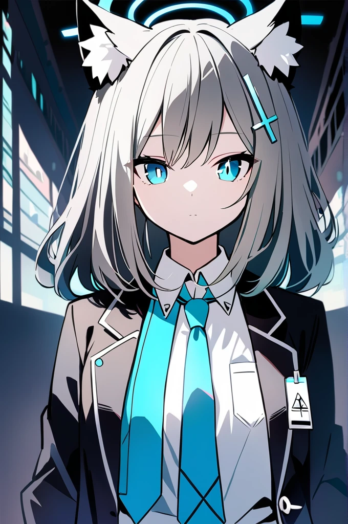 one girl, fox years, Shiroko, Blue Archive, necktie, love me