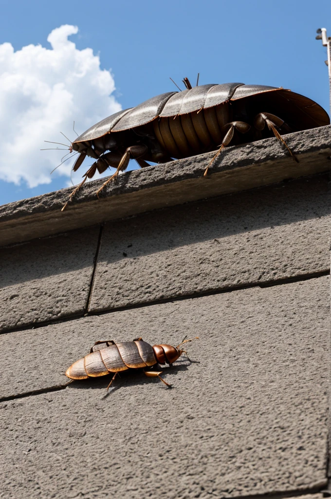 A cockroach on top of the Central University of Ecuador