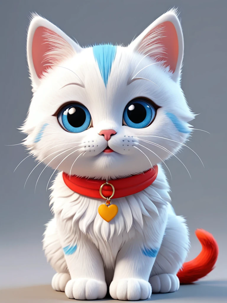 3d a cartoon cat, cute