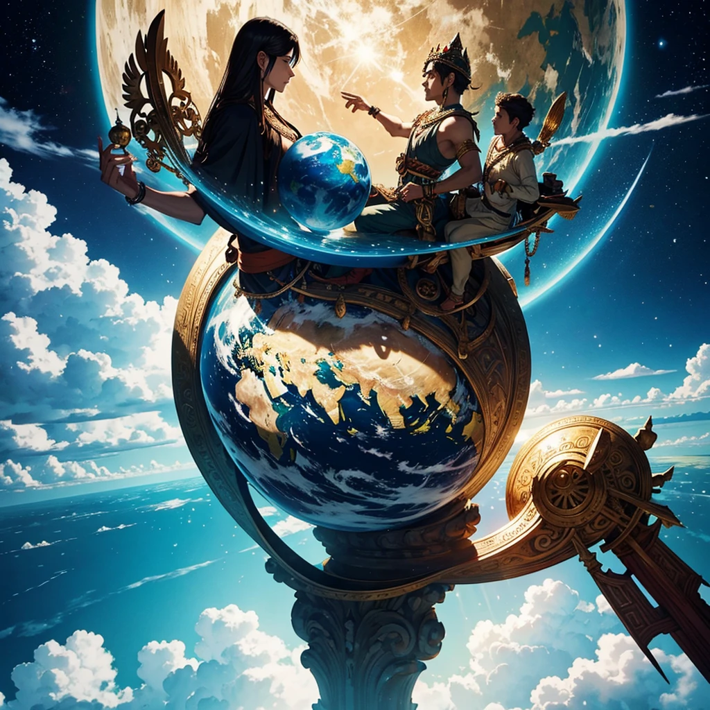 Various Gods meeting around the globe