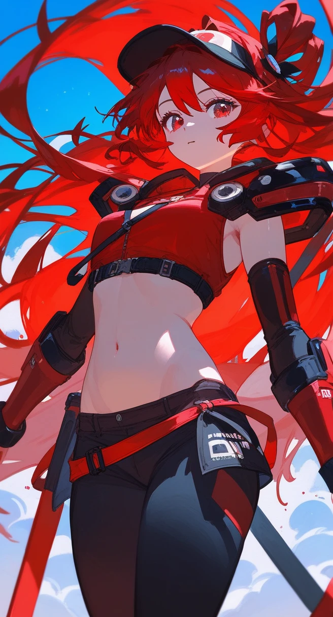 score_9,score_8_up,score_7_up,1girl, red hair, red yers, big breats, adventure