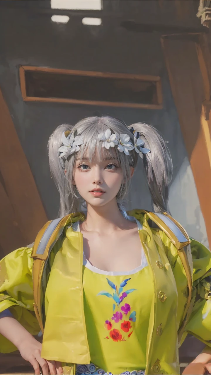 (A hyper-realistic)、(illustratio)、(hight resolution)、(8K)、(ighly detailed)、(Best Illustration)、(beautifully detailed eyes)、(top-quality)、(Ultra-detail)、(​masterpiece)、(wall-paper）、（A detailed face）、solo、1 girl in、looking at viewert、fine detailed、A detailed face、in the darkness nigth、deep-shadows、lowkey、pureerosfaceace_v1、A smile、long、Black shawl straight hair、46-point diagonal bangs,　（silk dresses、long  skirt）(off shoulders）View of the castle、、Stand against the wall